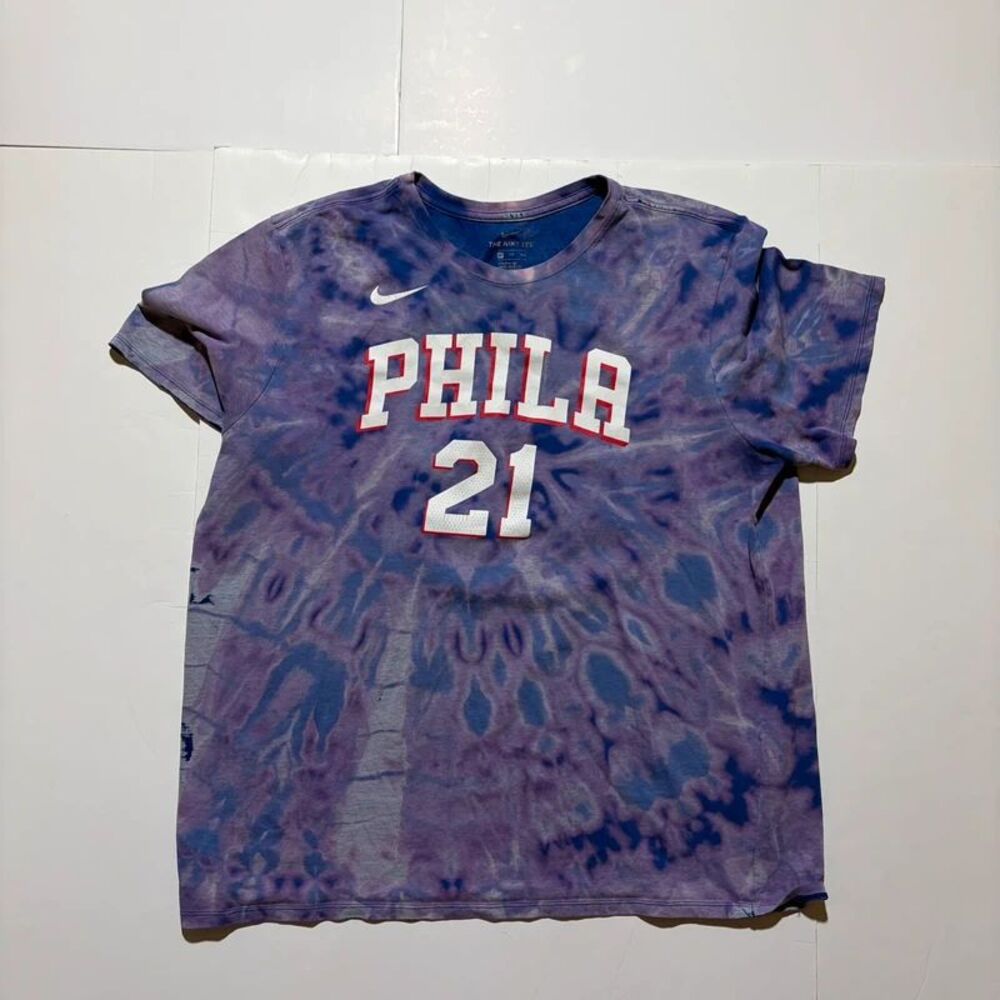 Purple Tie Dye Joel Embiid Philadelphia 76ers Shirt